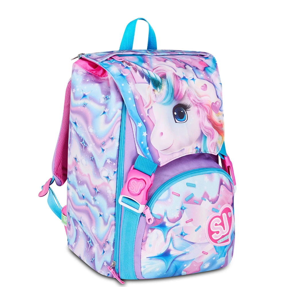 Zaino Estendibile Seven Sj Gang Glow Led Unicorn Bambina Elementare 24lt