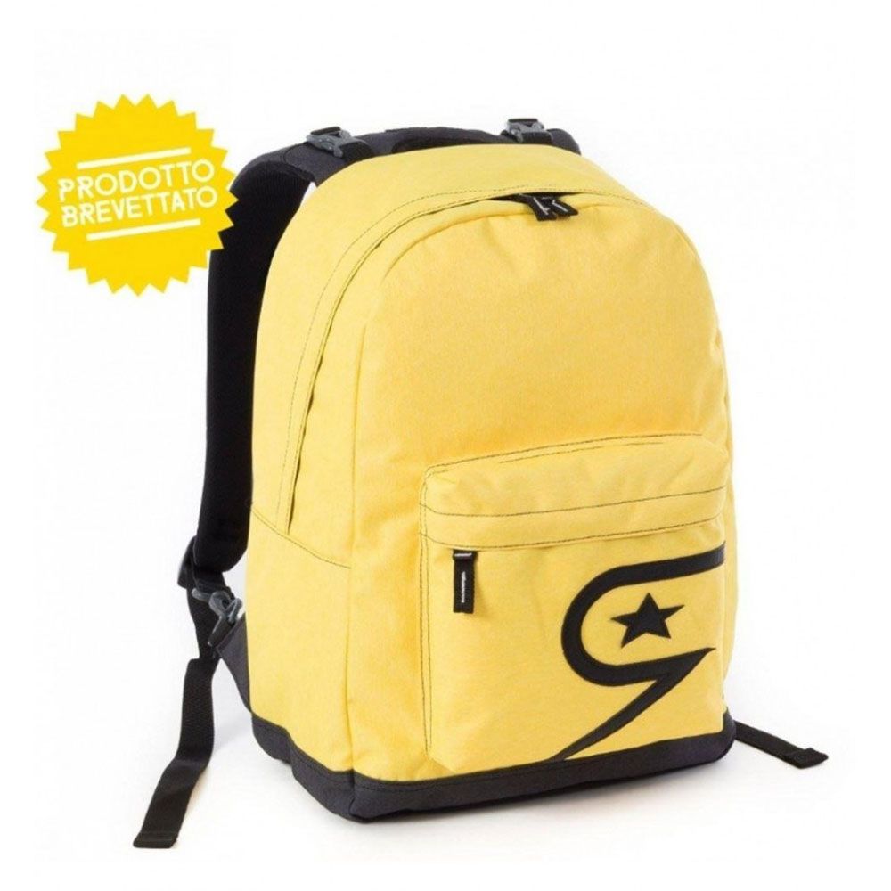 Zaino Scuola Seven The Double Pro Giallo 24lt