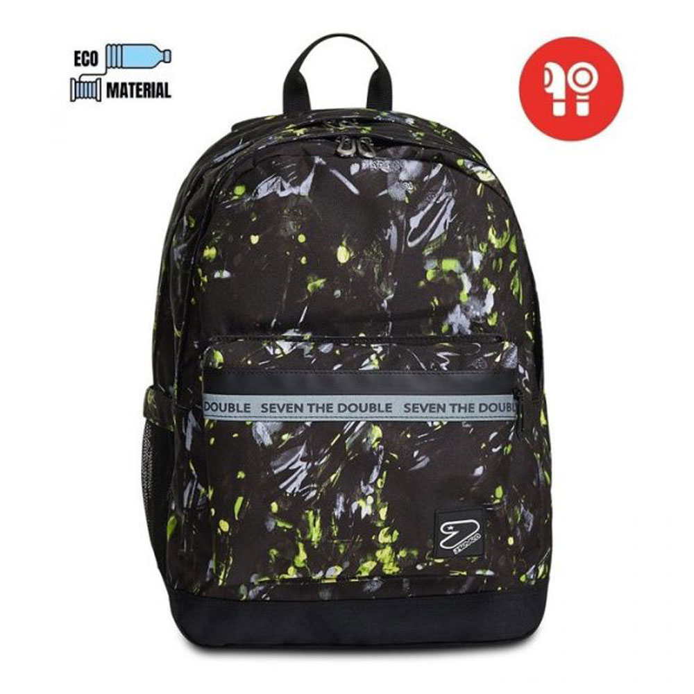 Zaino Seven Double Pro XXL 30lt Total Black 201002219 Auricolari | Lema Scuola