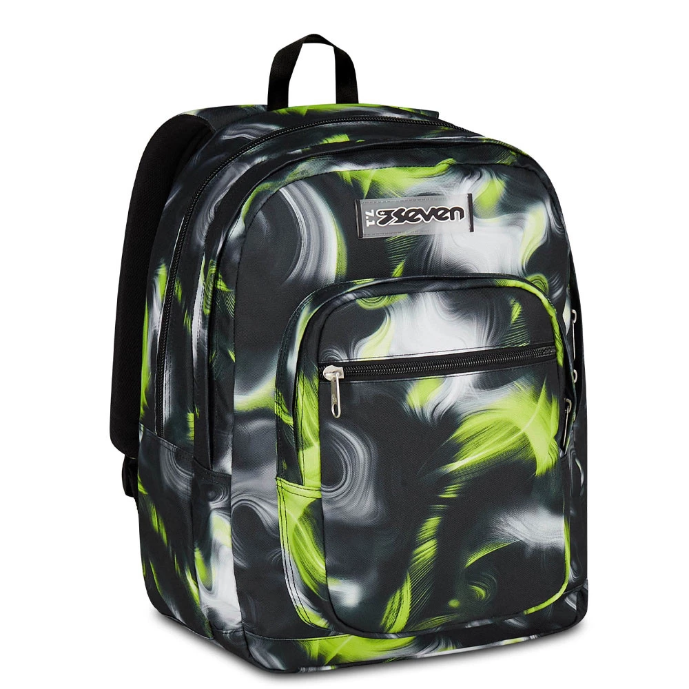 Zaino Scuola Seven Freethink Boy Lime Punch Doppio Scomparto 34lt