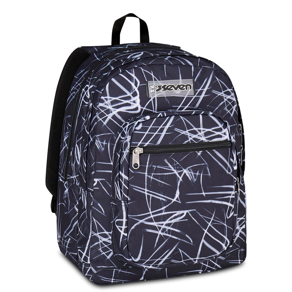 Zaino Scuola Seven Freethink Boy Pirate Black Doppio Scomparto 34lt
