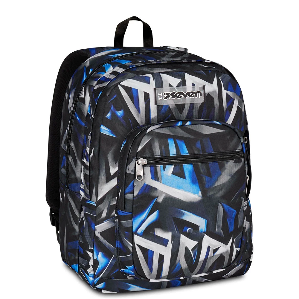 Zaino Scuola Seven Freethink Boy Reflex Blue Doppio Scomparto 34lt