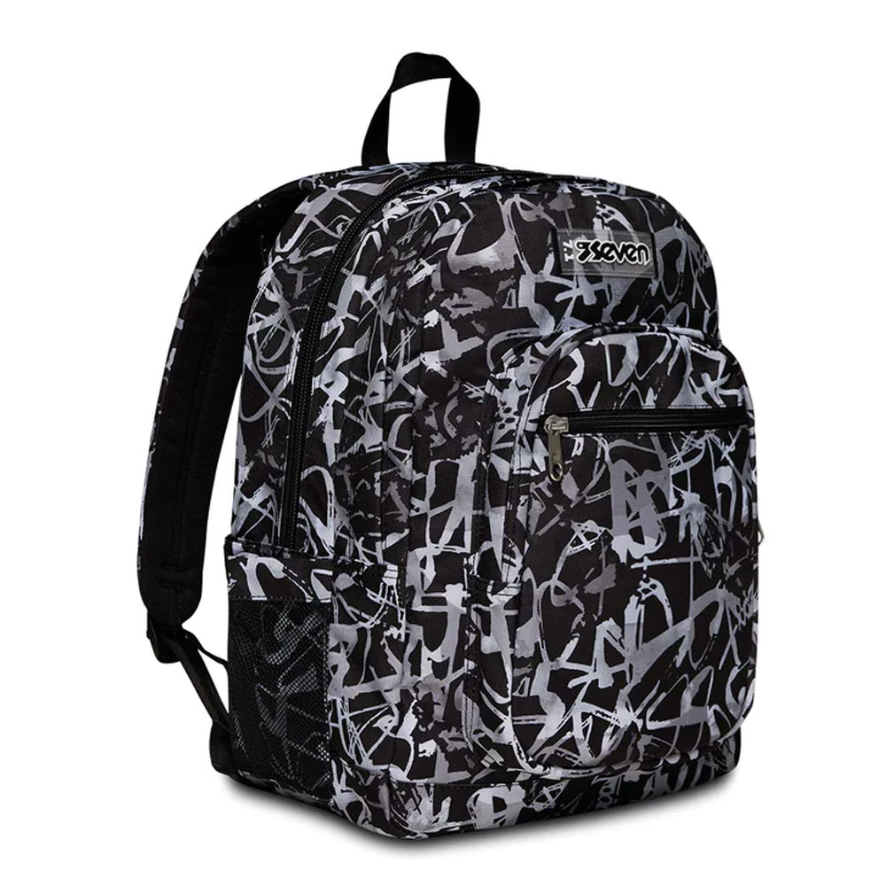 Zaino Scuola Seven Freethink Boy Doppio Scomparto Steel Gray 34lt