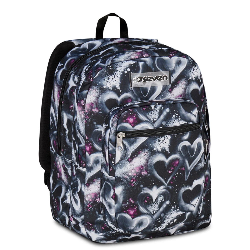 Zaino Scuola Seven Freethink Girl Jet Black Doppio Scomparto 34lt