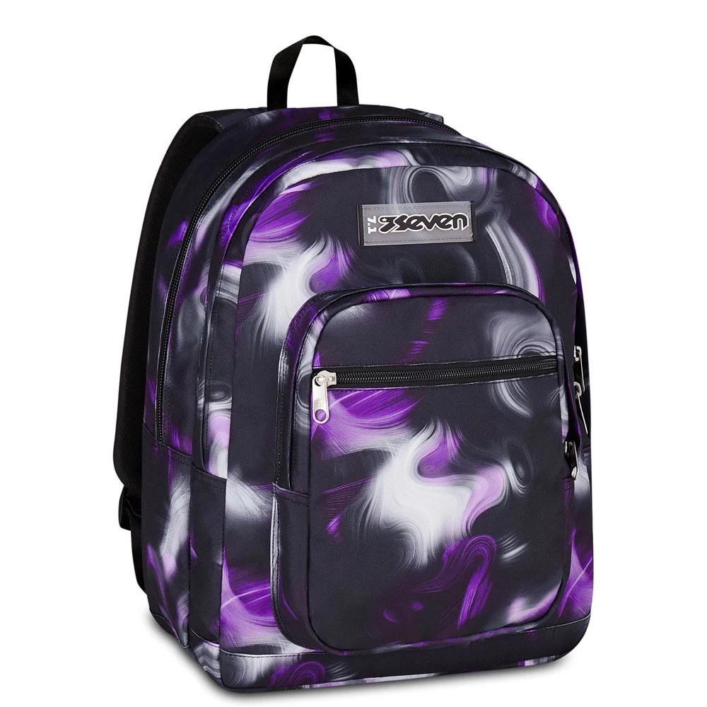 Zaino Scuola Seven Freethink Steel Gray Doppio Scomparto 34lt