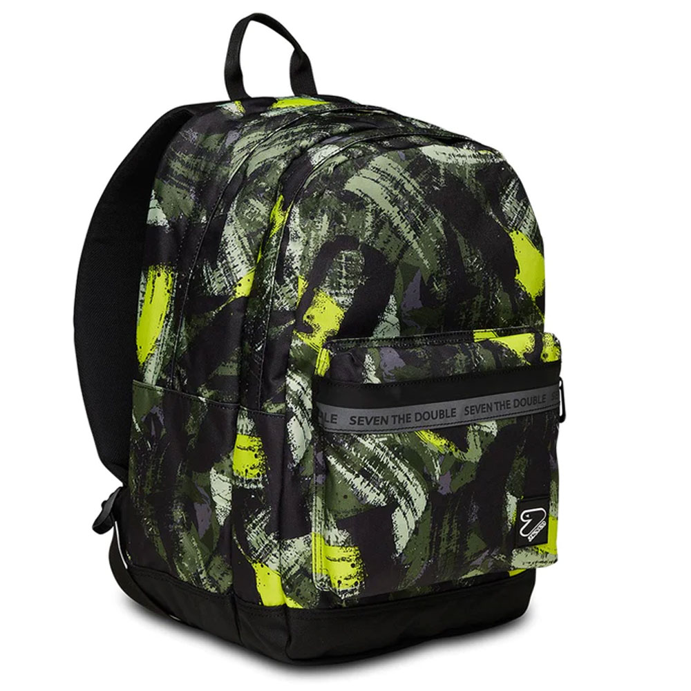 Zaino Scuola Seven Double Pro XXL Dusty Olive 30lt CUFFIE WIRELESS