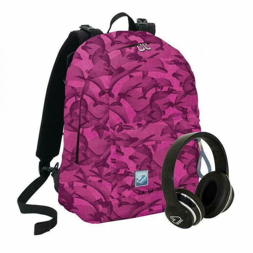 Zaino Seven The Double Reversibile Social Rosa c/cuffie | Lema Scuola