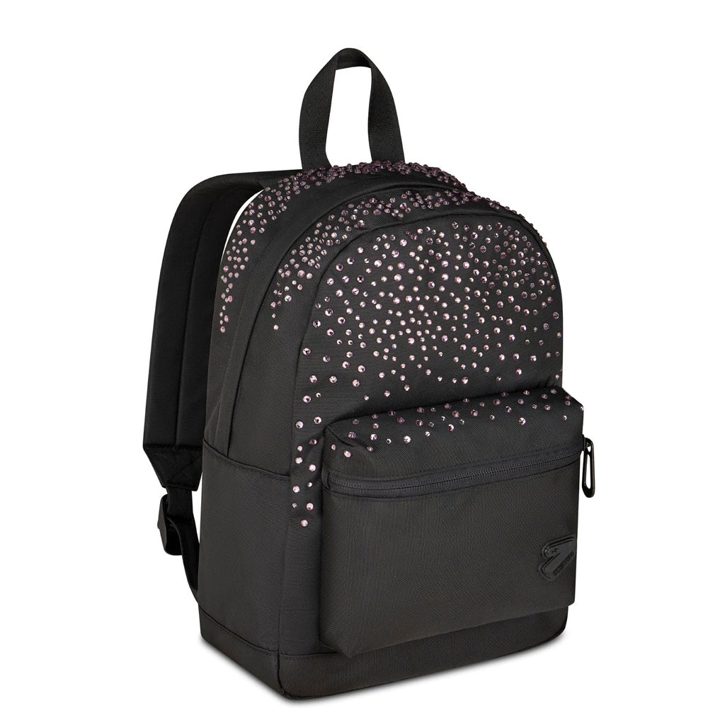 Zainetto Round da Passeggio Seven Glitzycute Nero/Rosa 12,5lt
