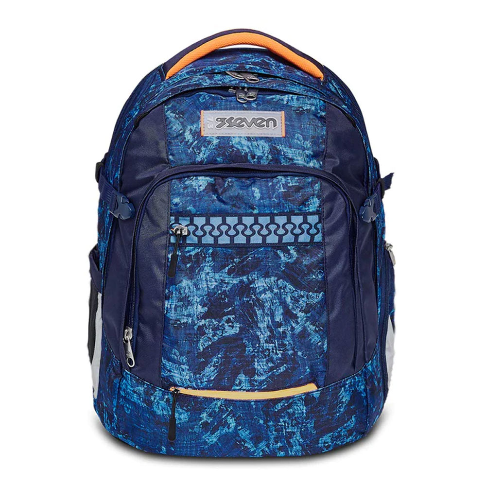Zaino Scuola Seven Updown Twice Deeply Indigo Ergonomico 32lt