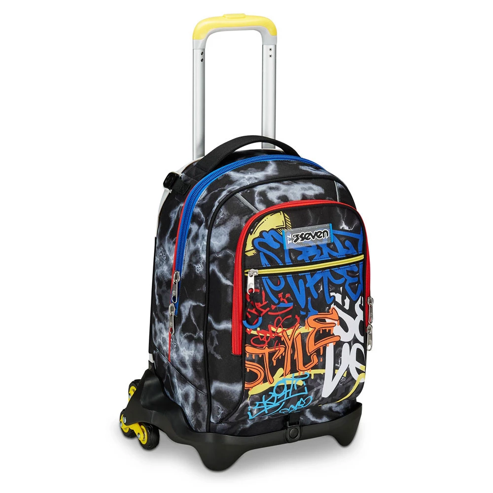 Trolley Seven 3 Ruote Mark On Boy Zaino Scuola 34lt