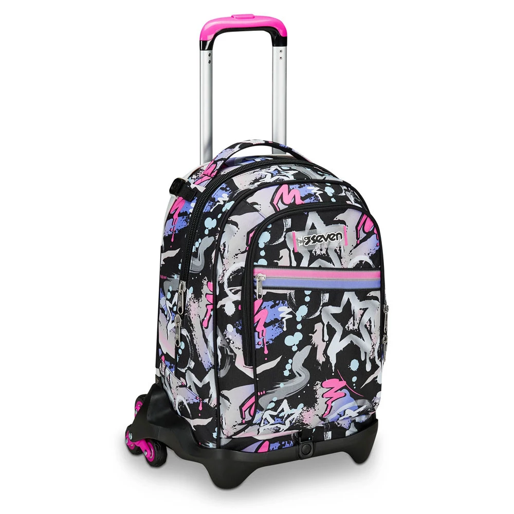 Trolley Seven 3 Ruote Mark On Girl Zaino Scuola 34lt