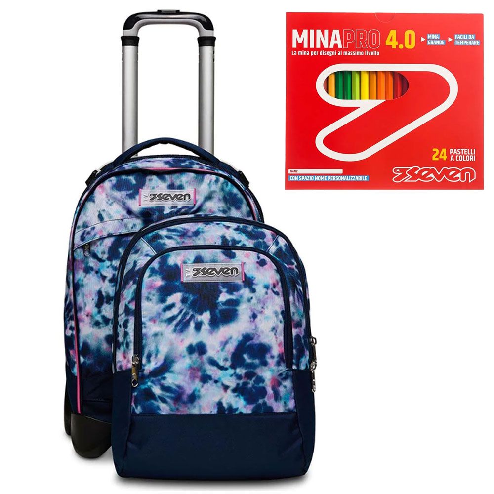 Trolley Scuola Seven 3WD-DETACH Cloudy Shapes Zaino Sganciabile